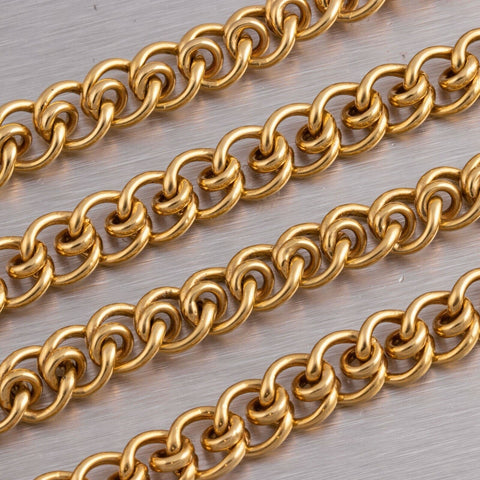 Vintage Tiffany & Co. 18k Yellow Gold Interlocking Link Necklace 30" 95.5g HEAVY