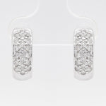 14k White & Yellow Gold Pave Diamond Huggie Earrings 0.60ctw H SI1