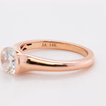14k Rose Gold Round IGI Diamond Solitaire Engagement Ring 1.01ct F SI1 size 6