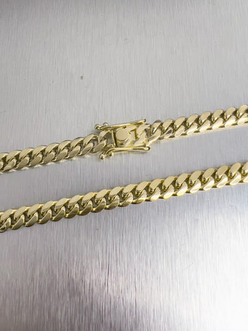 14k Yellow Gold Miami Cuban Curb Link 6.70mm Chain Necklace 24" 83.0g
