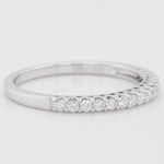 18k White Gold Diamond 15 Stone Wedding Band 0.23ctw F-G VS1 Ring Size 6.5