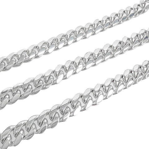 14k White Gold Miami Cuban Curb Link 10.00mm Chain Necklace 201.3g 26" HEAVY