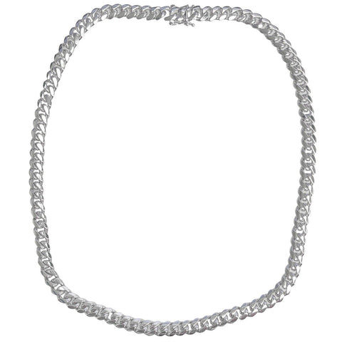 14k White Gold Miami Cuban Curb Link 10.00mm Chain Necklace 201.3g 26" HEAVY