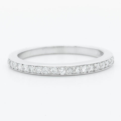 14k White Gold Diamond 19 Stone Wedding Band 0.27ctw G SI1 Ring Size 6.25