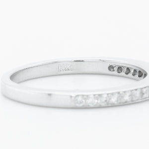 14k White Gold Diamond 19 Stone Wedding Band 0.27ctw G SI1 Ring Size 6.25
