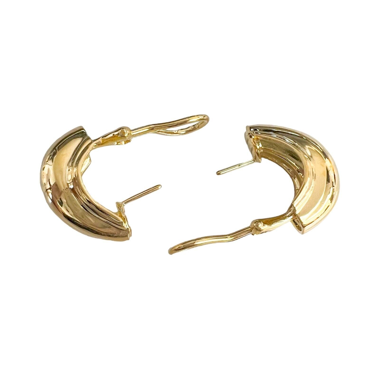 Tiffany & Co. Paloma Picasso Vendome 18k Yellow Gold Half Hoop Earrings 15.4g