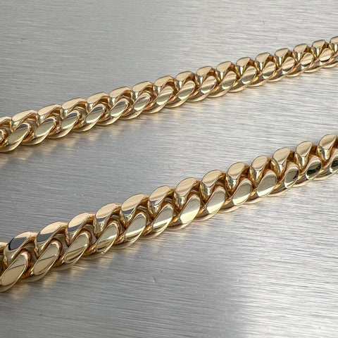 14k Yellow Gold Miami Cuban Link 8.70mm Chain Necklace 20" 113.1g
