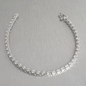 14k White Gold 42 Stone Diamond Tennis Bracelet 2.95ctw G SI1 7.00" 16.7g