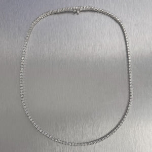 14k White Gold Diamond Tennis Necklace 7.10ctw G VS2-SI1 17"