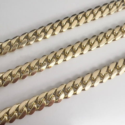 14k Yellow Gold Miami Cuban Curb Link 9.30mm Chain Necklace 22.5" 148.5g