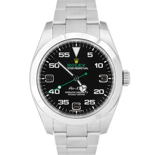 MINT Rolex Air-King 40mm Green Black Stainless Steel Arabic 116900 Watch B+P