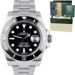 MINT Rolex Submariner Date Stainless Steel Black Ceramic 40mm Watch 116610 LN