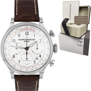 Baume & Mercier Capeland Chronograph Stainless Steel White 42mm Watch M0A10000