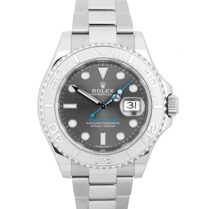 2017 Rolex Yacht-Master Rhodium Stainless Platinum Blue 40mm Watch 116622 B+P