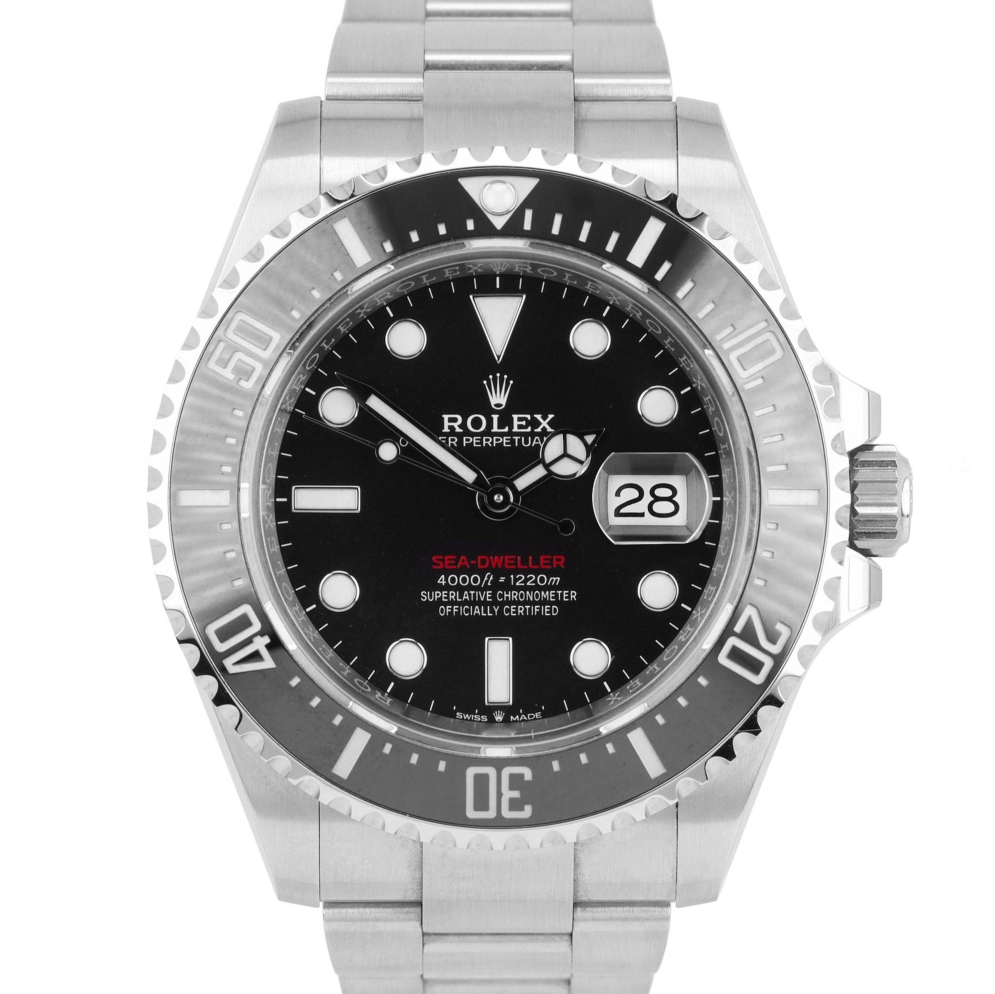 UNPOLISHED Rolex Red Sea-Dweller 43mm Mark II 50th Ann. Steel Watch 126600 B+P
