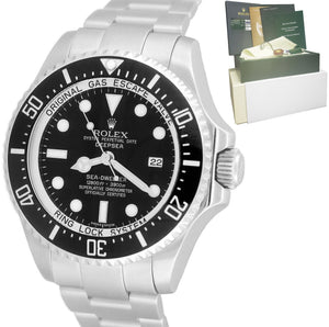 MINT Rolex Sea-Dweller Deepsea Stainless Steel 44mm Black Dive Watch 116660 B+P