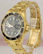 Vintage 1976 Rolex Submariner Date Black Nipple Dial 18K Yellow Gold Watch 1680