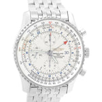 Breitling Navitimer World GMT Stainless White 46mm A24322 Chronograph Watch