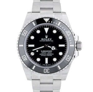 BRAND NEW JAN. 2022 Rolex Submariner 41mm No-Date Black Ceramic Watch 124060 LN