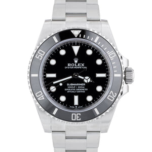 BRAND NEW OCT. 2021 Rolex Submariner 41mm No-Date Black Ceramic Watch 124060 LN