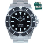 2021 PAPERS Rolex Submariner 41mm Black Ceramic 124060LN No Date Watch Box