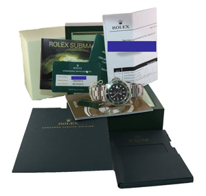 2014 RSC Rolex 16610LV Rolex Green Submariner Kermit Watch ROLEX SERVICE CARD
