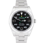 MINT 2021 Rolex Air-King 40mm Black Arabic Stainless Steel Watch 116900 B+P