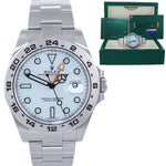 PAPERS Rolex Explorer II 42mm 216570 White Steel Date Watch Box DISCONTINUED
