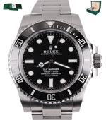 MINT 2019 Rolex Submariner No-Date Stainless Black Ceramic 40mm 114060 Watch