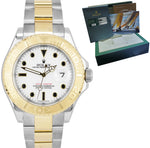 REHAUT MINT Rolex Yacht-Master 40mm 18K Two-Tone Steel Gold White Watch 16623