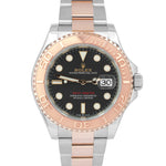 MINT JUNE 2021 Rolex Yacht-Master 18K Rose Gold Black 40mm 126621 Watch