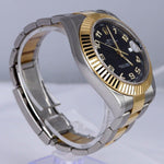 MINT Rolex Datejust II 41mm Black Two-Tone Yellow Gold Steel Watch 116333 BOX