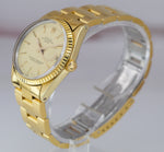 Rolex Oyster Perpetual Date 1550 14K Yellow Gold Shell Stainless 34mm Watch