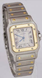 Cartier Santos Galbee Midsize 29mm Roman Quartz Two-Tone Gold Steel Watch 187901