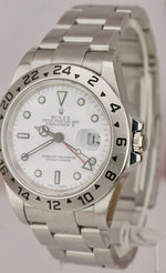 2003 Rolex Explorer II Polar White Stainless Steel 40mm GMT SEL Watch 16570 B+P