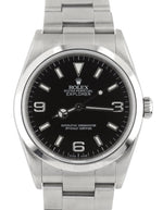 MINT Rolex Explorer I Black 36mm 114270 Steel Black Arabic Dial Lume Watch