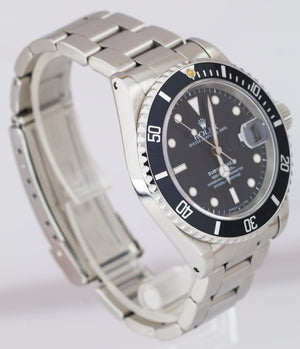 Rolex Submariner Date 16610 Stainless Steel 40mm Black Dive Pre-Ceramic Watch