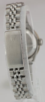 Ladies Rolex Date 26mm Blue Stainless Steel DIAMOND BEZEL Watch DateJust 6516