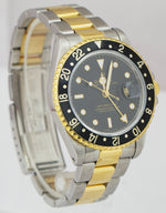 Rolex GMT-Master II Two-Tone Stainless Steel Gold Black Oyster 40mm Watch 16713N