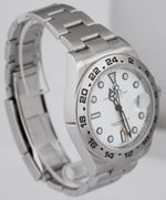 Rolex Explorer II Polar White Orange Stainless Steel 42mm GMT Date Watch 216570