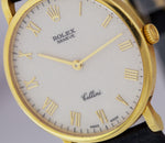 Rolex Geneve Cellini Classic 32mm White Ivory Jubilee 18K Yellow Gold Watch 5112