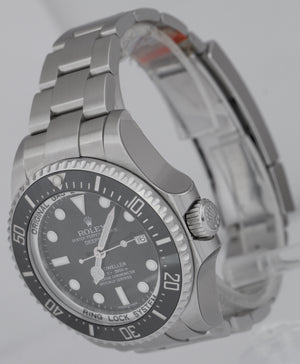 STICKERED 2015 Rolex Sea-Dweller Deepsea Stainless Steel 44mm Black Watch 116660