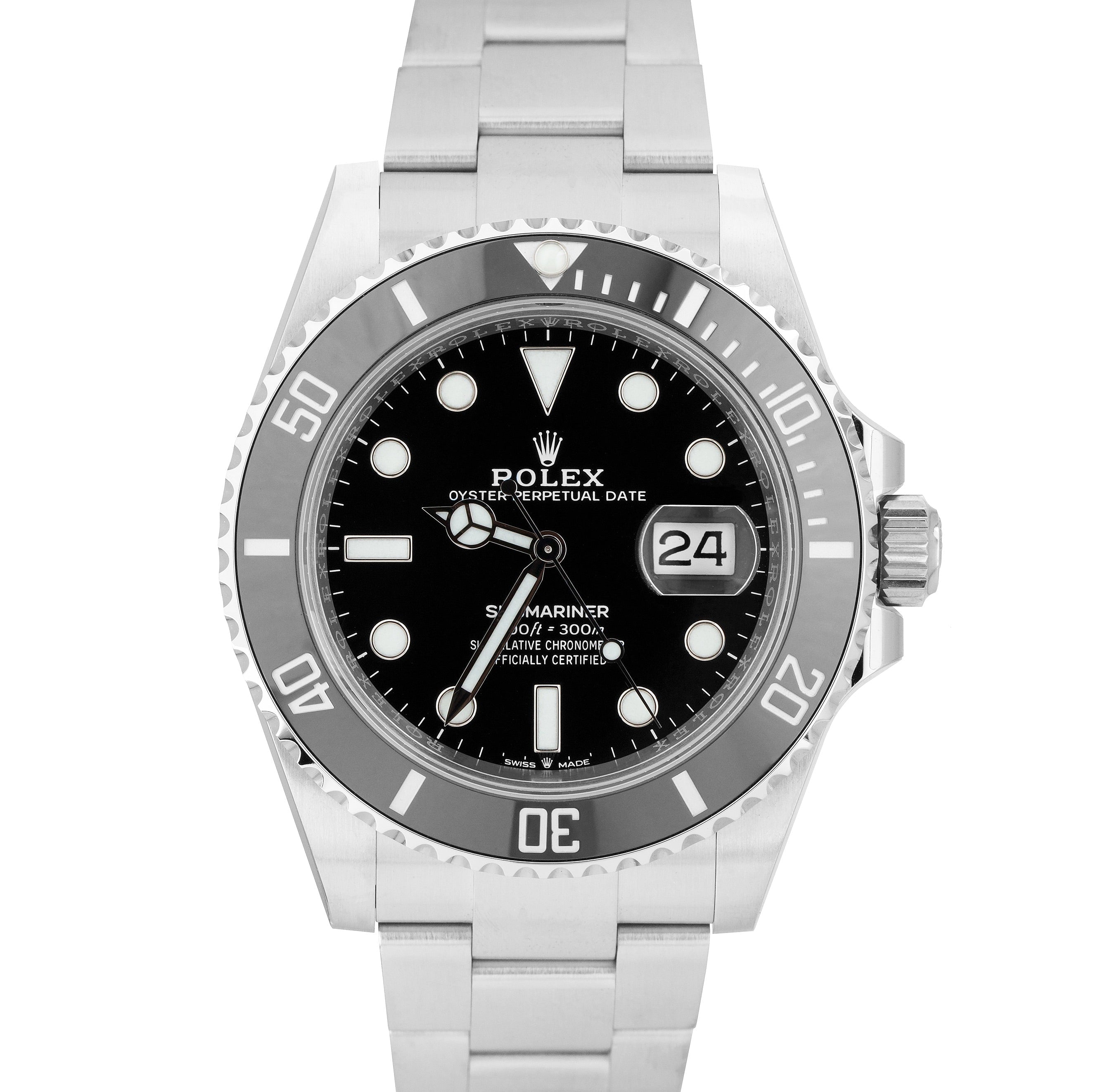 NEW FEBRUARY 2022 Rolex Submariner 41mm Date Steel Black Ceramic Watch 126610 LN