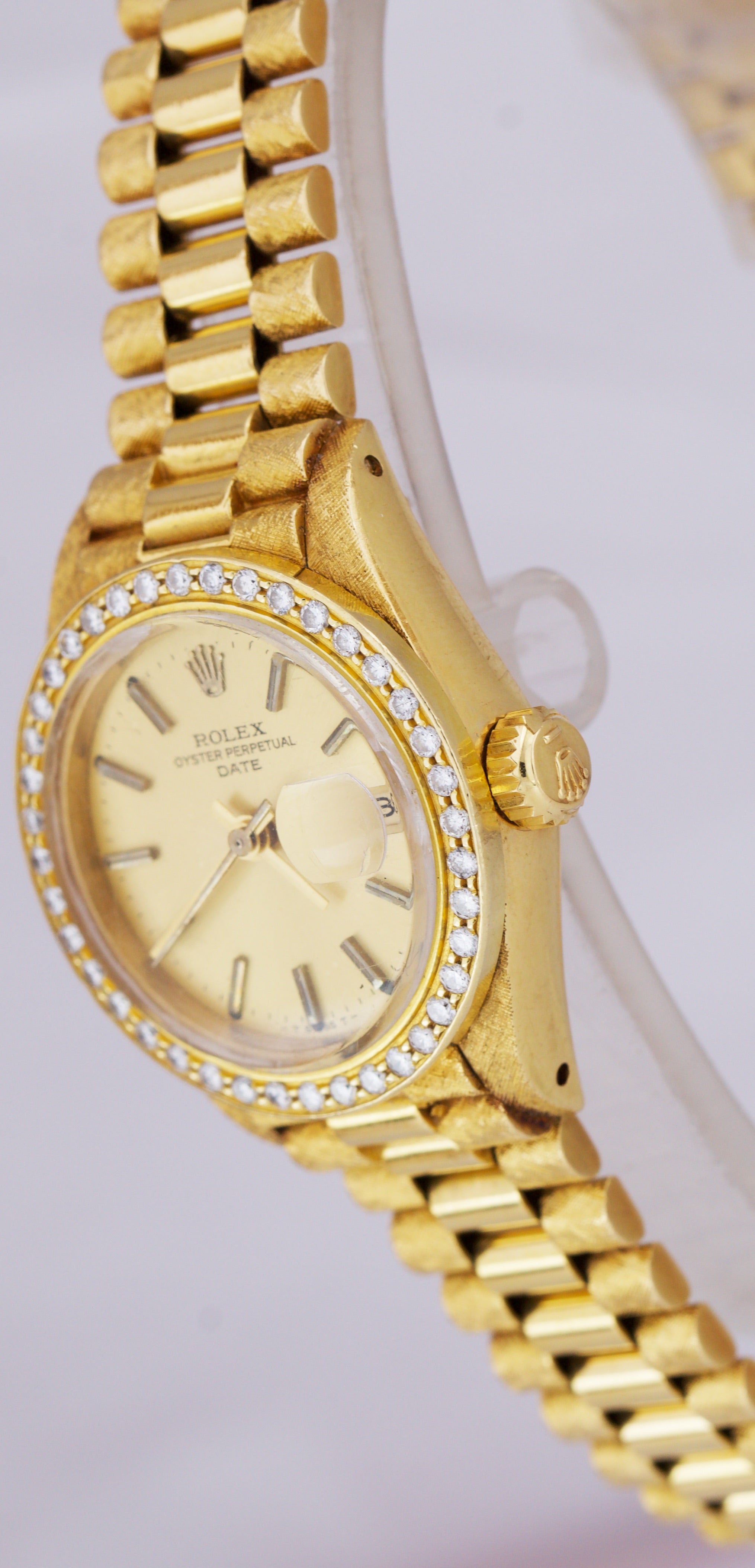 Rolex DateJust President 6917 DIAMOND BEZEL 18K Yellow Gold 26mm Watch 69178