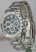 NOS BRAND NEW STICKERS Rolex Daytona Black 116520 40mm REHAUT FAT BUCKLE Watch
