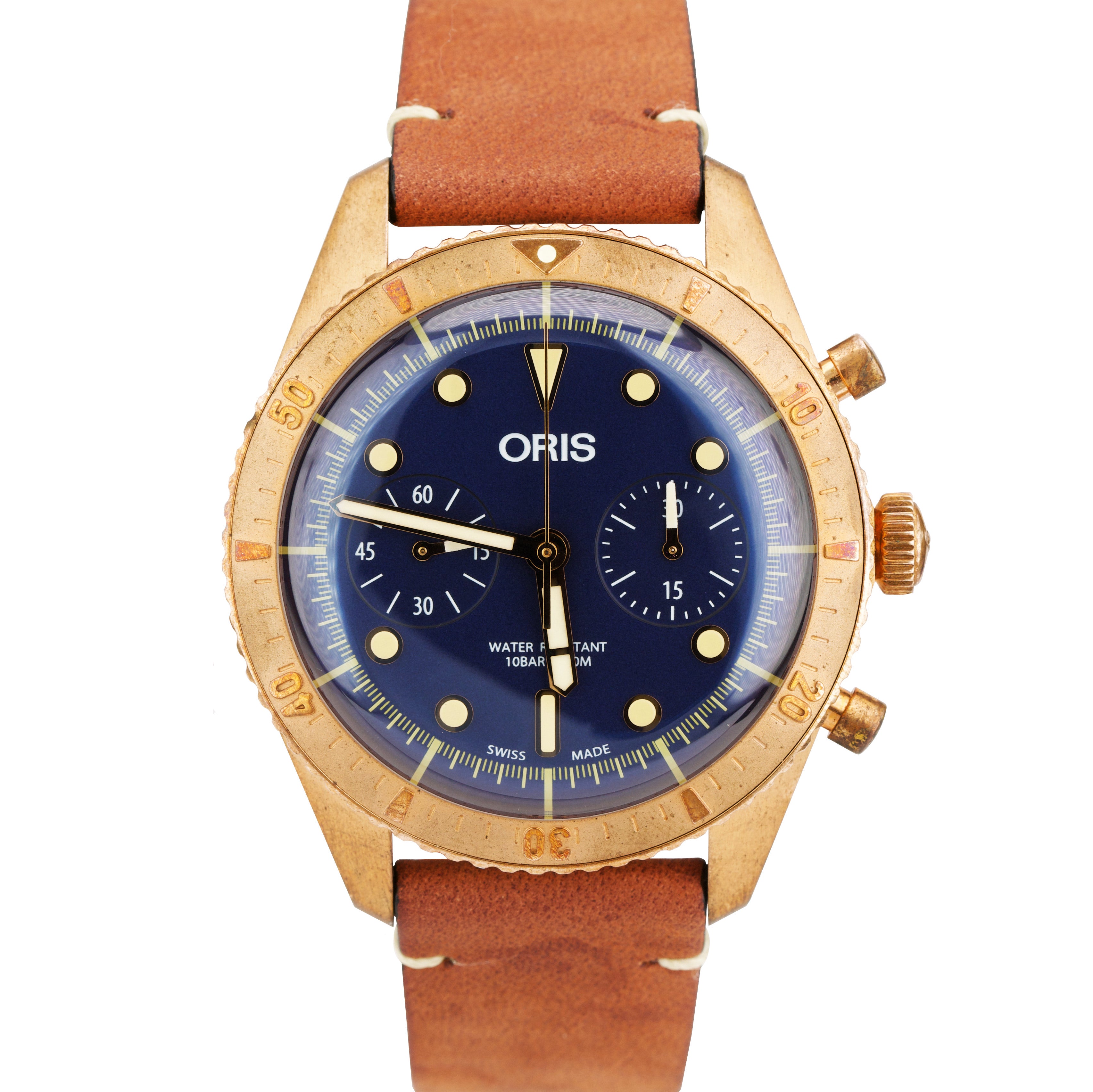 Oris Carl Brashear Limited Edition 43mm Chrono Bronze Watch 01 771 7744 3185