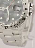 2003 UNPOLISHED Rolex Explorer II SEL LUME Steel Black Date GMT 40mm Watch 16570