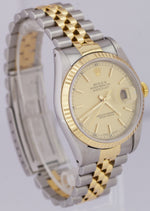 Rolex DateJust 36mm 18K Two-Tone Gold Stainless Champagne Jubilee Watch 16233