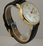 Vintage 1940s Angelus Chronodato Chronograph Triple Date 18K Yellow Gold Watch