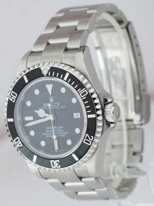 MINT LNIB UNPOLISHED 2004 Rolex Sea-Dweller Black 40mm Watch 16600 FULL SET B+P
